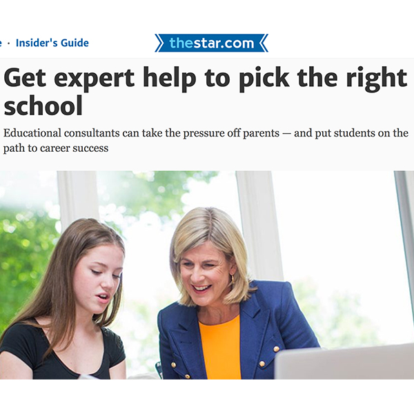 Toronto Star article featuring Susan Lawson Educational Consulting in oakville